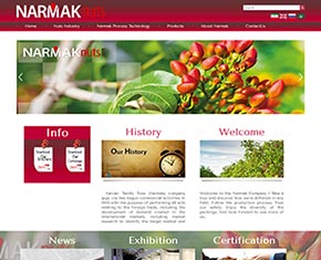طراحی و کدنویسی وب سایت بین المللی آجیل و خشکبار نارمک به سه زبان